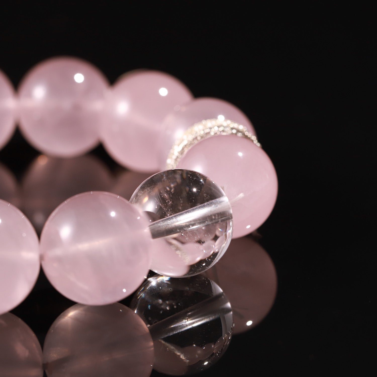 Rose & Clear Quartz “Clarity of Love” Bracelet