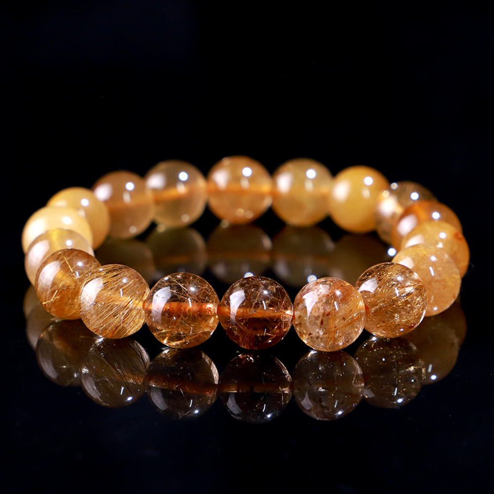 Coffee Titanium Quartz “Steady Fortune” Bracelet