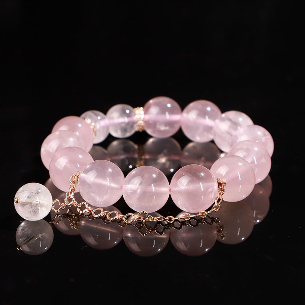 Rose Quartz × Clear Quartz “Gentle Promise” Bracelet