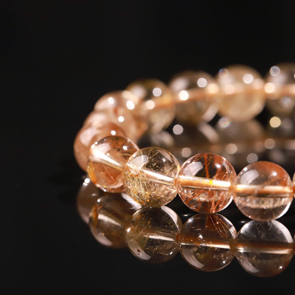Golden Rutilated Quartz “Radiant Threads” Bracelet