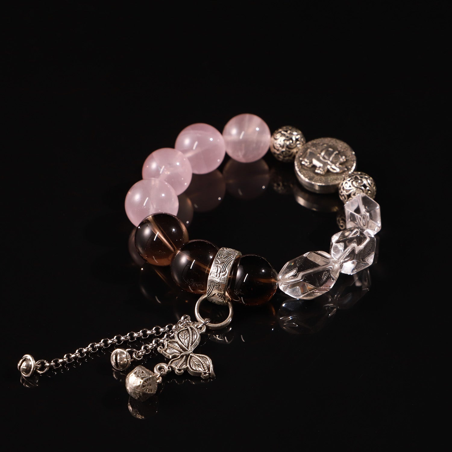 Rose & Smoky Quartz “Balance of Heart” Bracelet