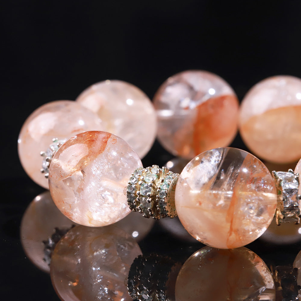 Jelly Flower Quartz “Warm Radiance” Bracelet