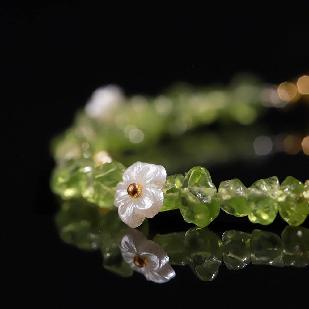 Peridot Chip “Spring Meadow” Bracelet
