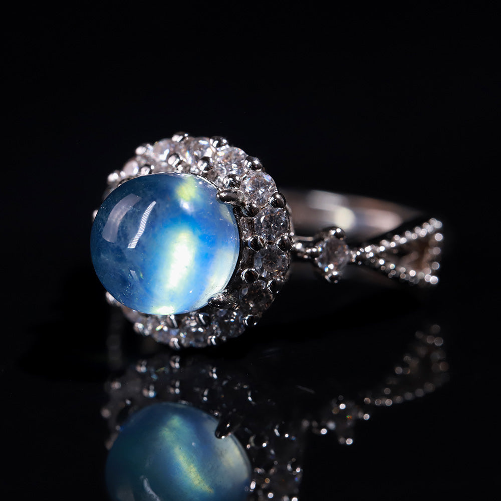 Blue Moonstone “Lunar Whisper” Ring