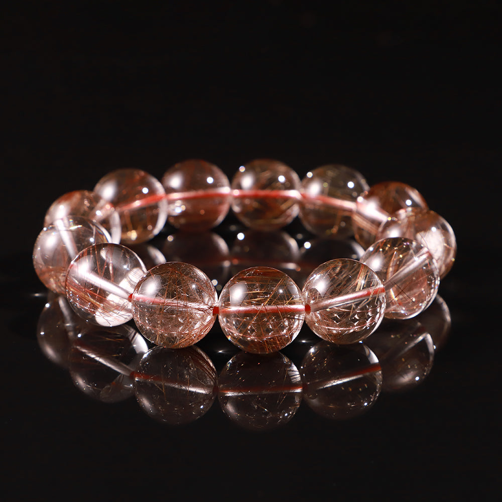 Red Rutilated Quartz “Passion Flow” Bracelet